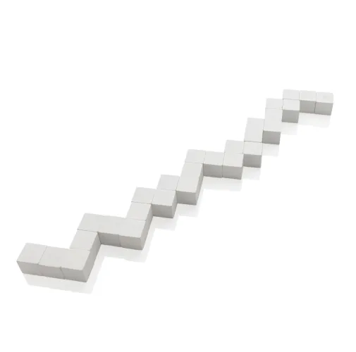 blanco Juego mental de madera en bolsa de lona