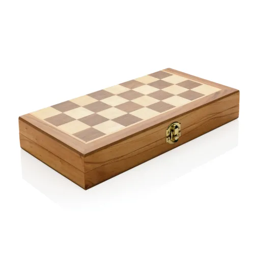 marron Juego de ajedrez plegable Luxury de madera
