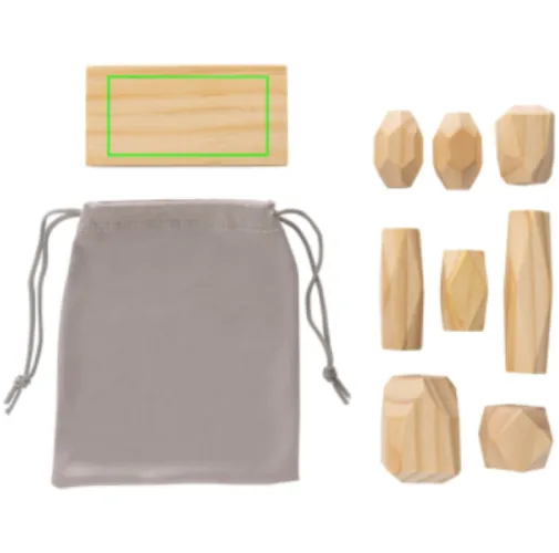 Piedras de equilibrio de madera Ukiyo Crios en bolsa