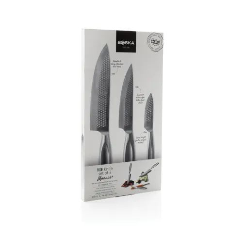 Set de Cuchillos de Cocina Monaco+, set de 3 de BOSKA