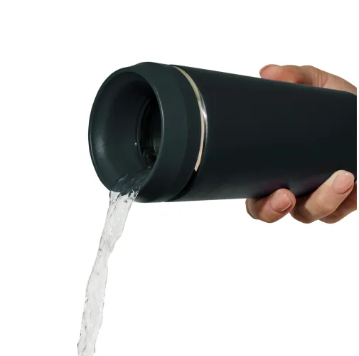 gris Taza Topl To Go de acero reciclado con tapa patentada 360