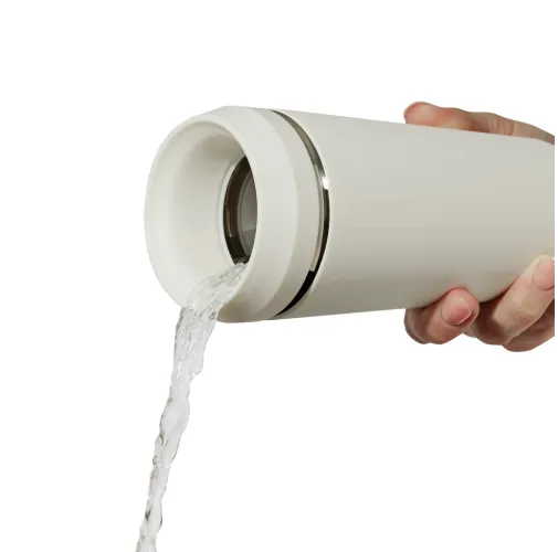 blanco Taza Topl To Go de acero reciclado con tapa patentada 360