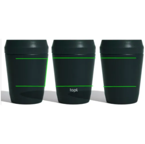 Taza Topl To Go de acero reciclado con tapa patentada 360