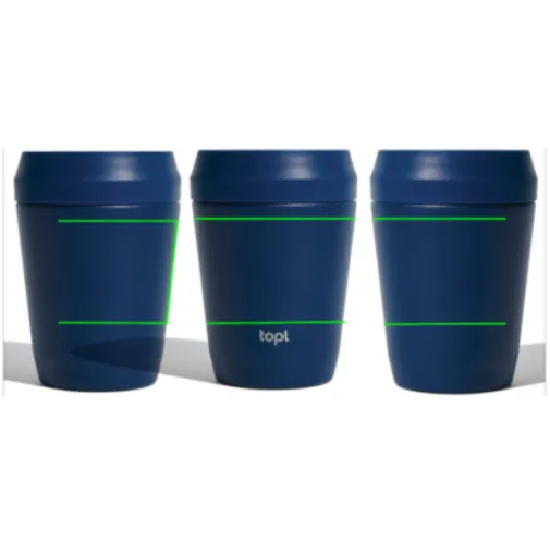 Taza Topl To Go de acero reciclado con tapa patentada 360