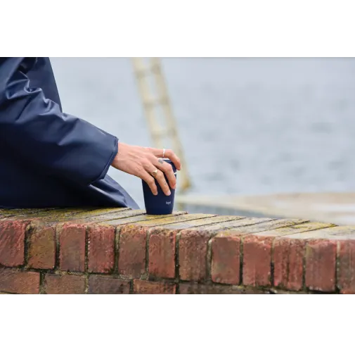 Taza Topl To Go de acero reciclado con tapa patentada 360