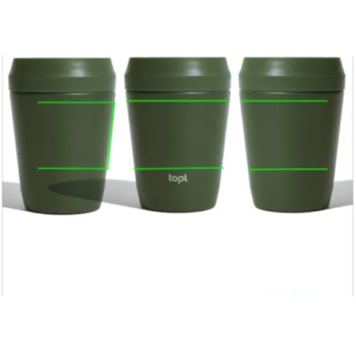 Taza Topl To Go de acero reciclado con tapa patentada 360