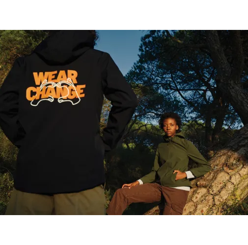 negro Chaqueta Makalu de poliéster reciclado para hombre IQONIQ