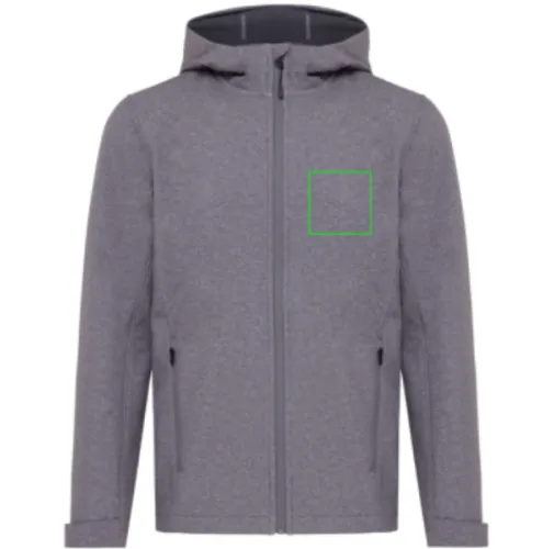 vulcano heather grey Chaqueta Makalu de poliéster reciclado para hombre IQONIQ