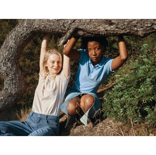 Polo IQONIQ Yosemite piqué algodón reciclado de mujer