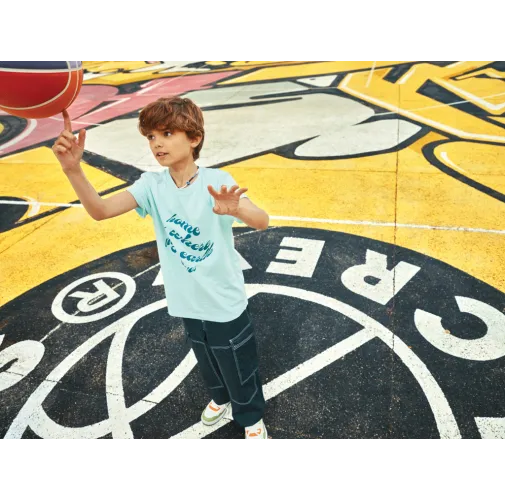 Camiseta infantil IQONIQ Koli de algodón reciclado