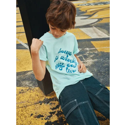 Camiseta infantil IQONIQ Koli de algodón reciclado