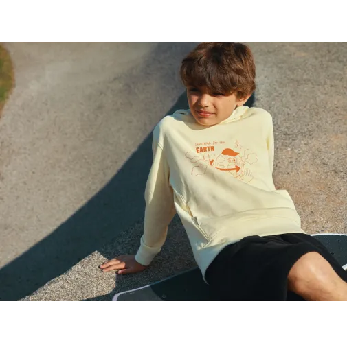 Sudadera IQONIQ Yengo capucha de algodón reciclado niños