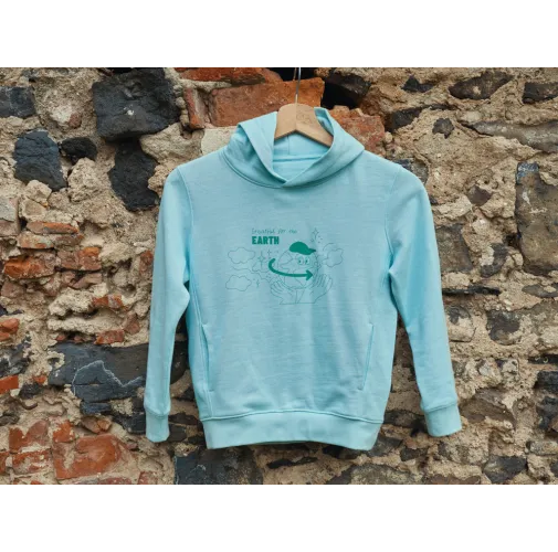 Sudadera IQONIQ Yengo capucha de algodón reciclado niños