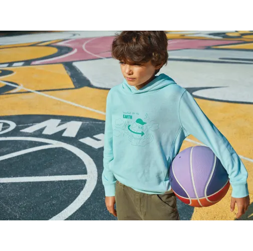 Sudadera IQONIQ Yengo capucha de algodón reciclado niños