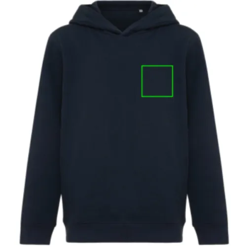 Sudadera IQONIQ Yengo capucha de algodón reciclado niños