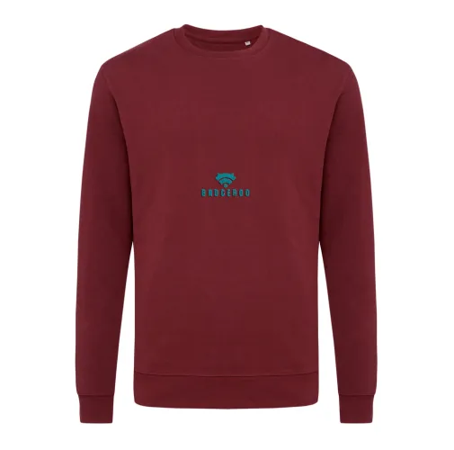 rojo burdeos Suéter Zion cuello redondo algodón reciclado IQONIQ