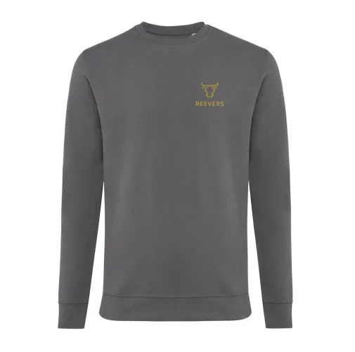 antracita Suéter Zion cuello redondo algodón reciclado IQONIQ