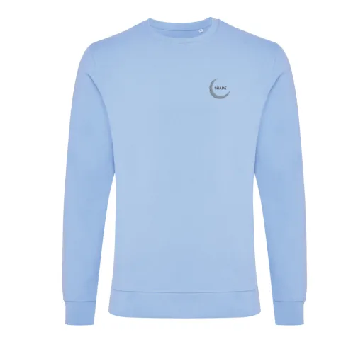 sky blue Suéter Zion cuello redondo algodón reciclado IQONIQ