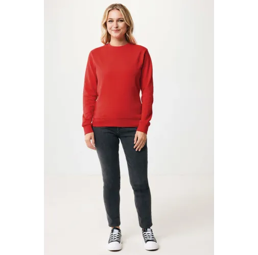 rojo Suéter Zion cuello redondo algodón reciclado IQONIQ