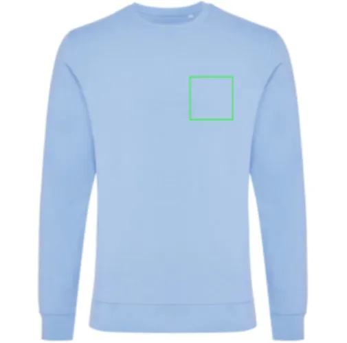 sky blue Suéter Zion cuello redondo algodón reciclado IQONIQ