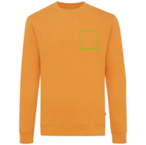 sundial orange Suéter Zion cuello redondo algodón reciclado IQONIQ