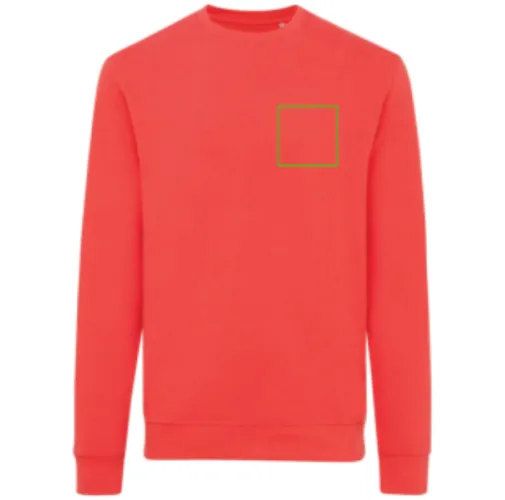 luscious red Suéter Zion cuello redondo algodón reciclado IQONIQ