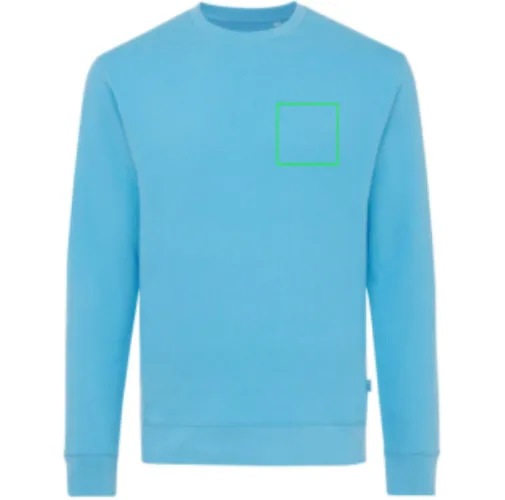 tranquil blue Suéter Zion cuello redondo algodón reciclado IQONIQ