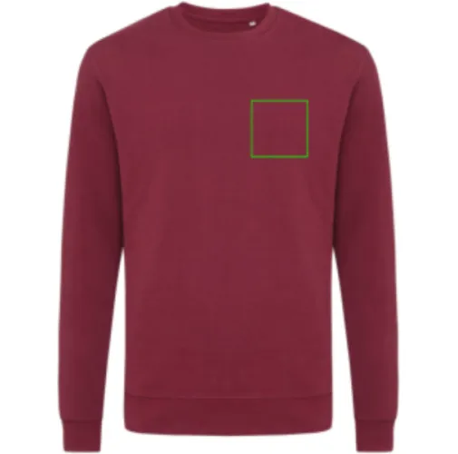 rojo burdeos Suéter Zion cuello redondo algodón reciclado IQONIQ