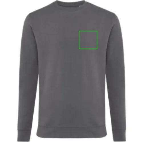 antracita Suéter Zion cuello redondo algodón reciclado IQONIQ