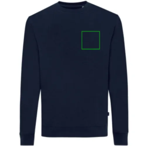 azul marino Suéter Zion cuello redondo algodón reciclado IQONIQ