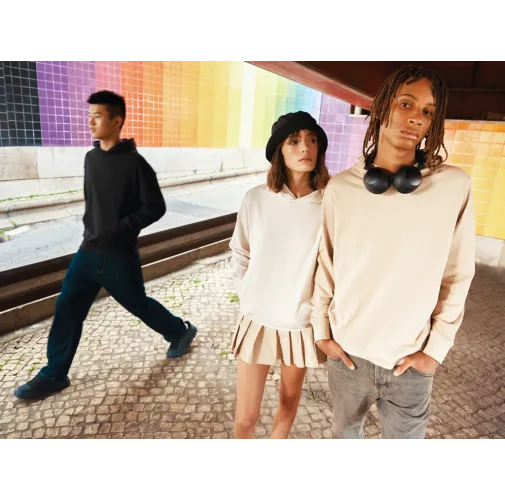 Sudadera IQONIQ Yengo con capucha algodón reciclado