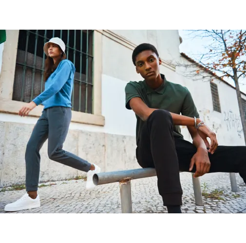 heather anthracite Pantalón IQONIQ Cooper de algodón reciclado