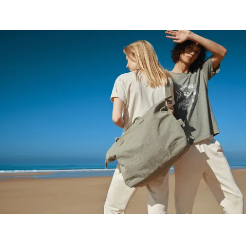 natural raw Pantalón IQONIQ Cooper de algodón reciclado