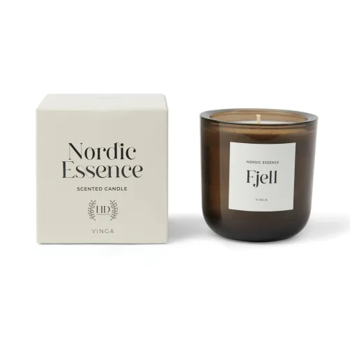 blanquecino, marrón oscuro Vela grande VINGA perfumada esencia Nórdica