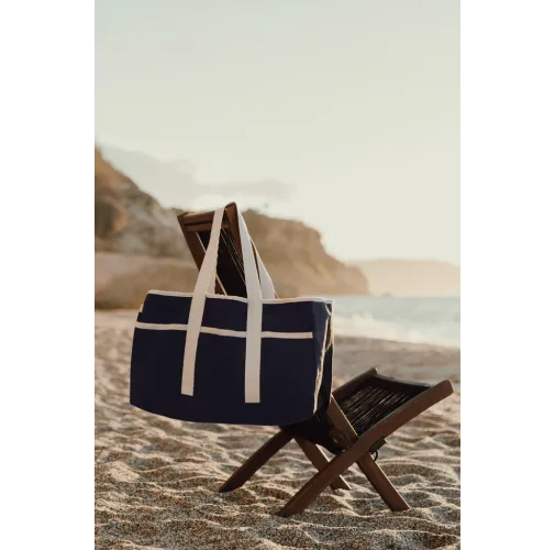 azul, blanquecino Bolsa de playa VINGA Volonne AWARE™ de lona reciclada