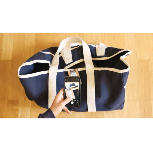 azul, blanquecino Bolsa de playa VINGA Volonne AWARE™ de lona reciclada