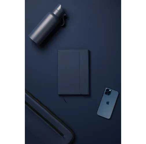 azul marino Cuaderno de PU y papel certificado VINGA Baltimore GRS