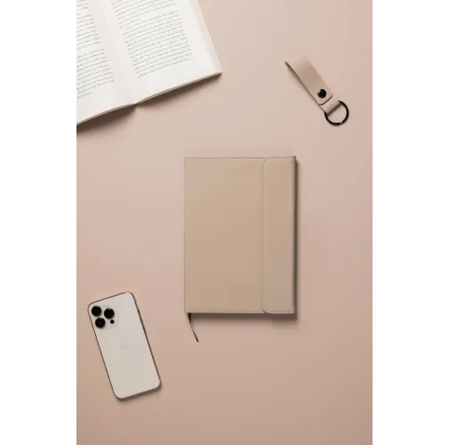 greige Cuaderno de PU y papel certificado VINGA Baltimore GRS