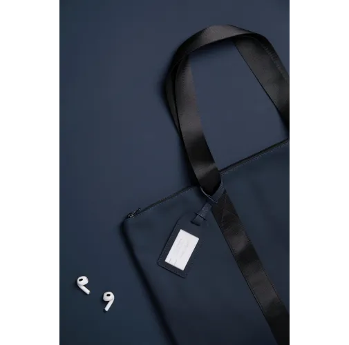 azul marino Etiqueta equipaje VINGA Baltimore poliéster RCS reciclado