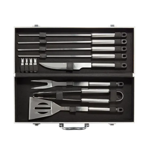 Set Barbacoa 12 piezas en caja de aluminio