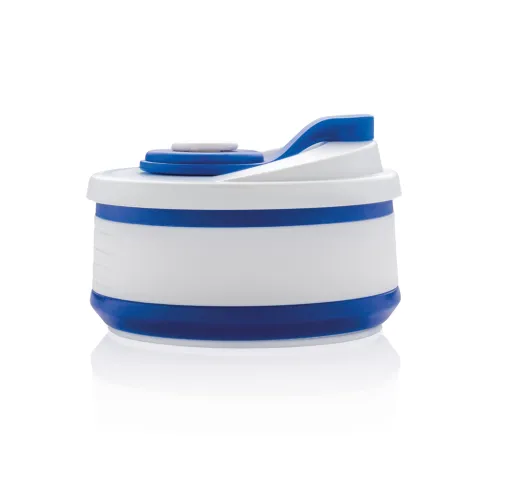 azul Taza plegable de silicona