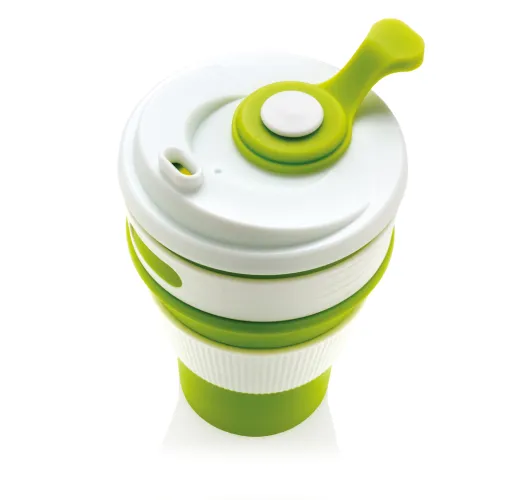 verde Taza plegable de silicona