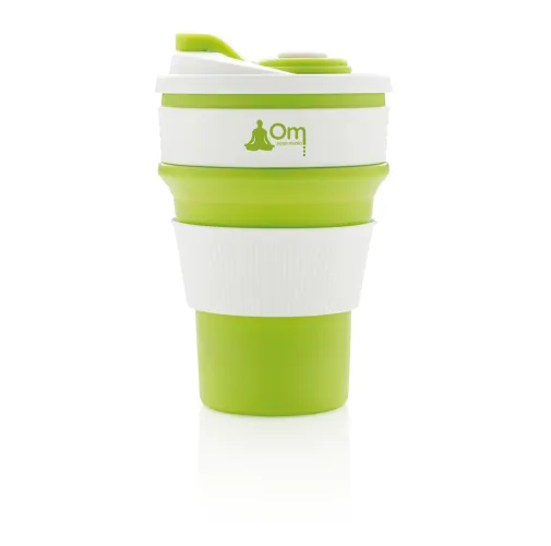 verde Taza plegable de silicona