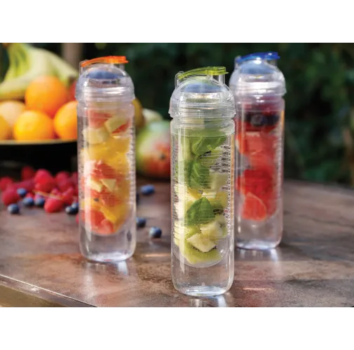 azul Botella de agua con infusor