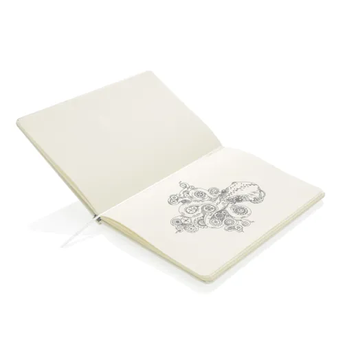 blanco Libreta plana A5 básica de tapa dura