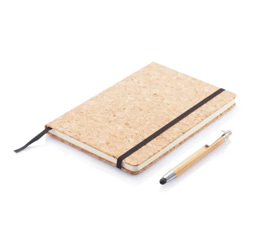 Libreta A5 con bolígrafo touch de bambú