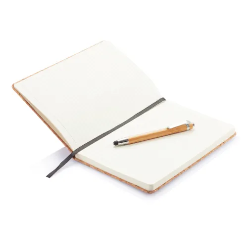 Libreta A5 con bolígrafo touch de bambú